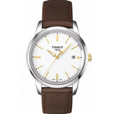 Tissot T Classic Dream White Dial Brown Leather Strap Watch for Men - T033.410.26.011.01