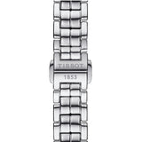 Tissot T Lady Flamingo Diamonds White Dial Silver Steel Strap Watch For Women - T094.210.11.116.01