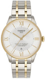 Tissot Chemin Des Tourelles Powermatic 80 Cosc Silver Dial Two Tone Steel Strap Watch For Men - T099.408.22.038.00