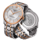 Tissot Chemin Des Tourelles Powermatic 80 Helvetic Price Lady Silver Dial Two Tone Steel Strap Watch For Women - T099.207.22.118.01