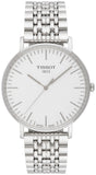 Tissot T Classic Everytime Large White Dial Silver Steel Strap Watch for Men - T109.610.11.031.00