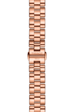 Tissot T Wave Anthracite Dial Rose Gold Steel Strap Watch For Women - T112.210.33.061.00