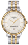 Tissot Carson Premium Powermatic 80 White Dial Two Tone Steel Strap Watch For Men - T122.407.22.031.00