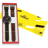 Tissot T Sport Supersport Chrono Tour De France Black Dial Black Nylon Strap Watch for Men - T125.617.17.051.00