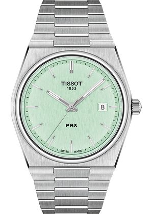 Tissot PRX Quartz Light Green Dial Silver Steel Strap Watch for Men - T137.410.11.091.01