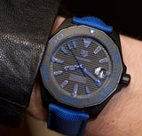 Tag Heuer Aquaracer Calibre 5 Automatic Titanium Black Dial Blue Nylon Strap Watch for Gents - WAY208B.FC6382