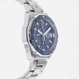 Tag Heuer Aquaracer Calibre 16 43mm Blue Dial Silver Steel Strap Watch for Men - CAY211B.BA0927