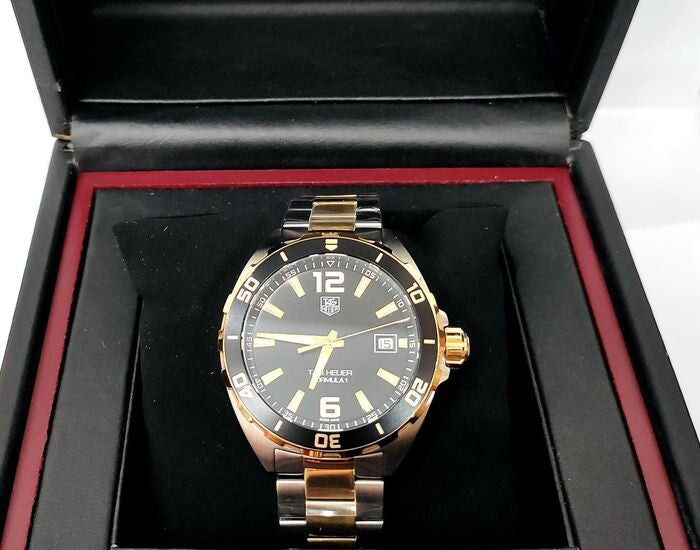 Tag Heuer Formula 1 Quartz 41mm Black Dial Two Tone Steel Strap Watch for Men - WAZ1121.BB0879