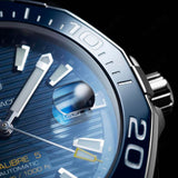 Tag Heuer Aquaracer Calibre 5 Automatic Blue Dial Blue Rubber Strap Watch for Men - WAY201B.FT6150