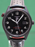 Tag Heuer Carrera Calibre 5 Drive Timer Black Dial Black Leather Strap Watch for Men - WAR2A80.FC6337