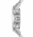 Tory Burch The Tory Chronograph White Dial Two Tone Steel Strap Watch for Women - TBW1052