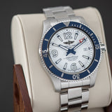 Breitling Superocean 42mm White Dial Silver Steel Strap Watch for Men - A17366D81A1A1