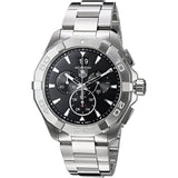 Tag Heuer Aquaracer Chronograph Black Dial Silver Steel Strap Watch for Men - CAY1110.BA0927