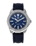 Tag Heuer Aquaracer Quartz Diamonds Blue Dial Blue Nylon Strap Watch for Women - WAY131N.FT6091