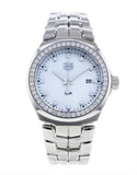 Tag Heuer Link Quartz Diamonds Mother of Pearl Dial Silver Steel Strap Watch for Women - WBC1316.BA0600