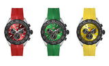 Tag Heuer Formula 1 Chronograph 41mm Yellow Dial Yellow Rubber Strap Watch for Men - CAZ101AM.FT8054