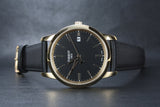 Tissot T Classic Dream Black Dial Black Leather Strap Watch for Men - T033.410.36.051.01