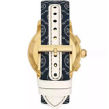 Tory Burch The Miller Chronograph Blue Dial Blue Jacquard Strap Watch for Women - TBW1038