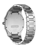 D1 Milano Ultra Thin Bordeaux Red Dial Silver Steel Strap Watch for Unisex - D1-UTBJ11