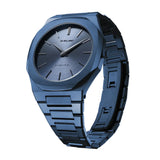 D1 Milano Ultra Thin Midnight Dial Blue Steel Strap Watch for Men- D1-UTBJ21