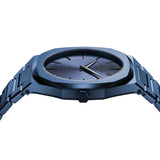 D1 Milano Ultra Thin Midnight Dial Blue Steel Strap Watch for Men- D1-UTBJ21