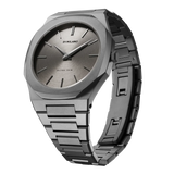 D1 Milano Ultra Thin Anthracite Gray Dial Gray Steel Strap Watch for Men - D1-UTBJ22