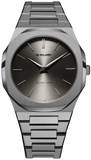 D1 Milano Ultra Thin Anthracite Gray Dial Gray Steel Strap Watch for Men - D1-UTBJ22