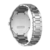 D1 Milano Ultra Thin Linen White Dial Silver Steel Strap Watch for Unisex - D1-UTBJ23
