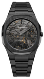 D1 Milano Ultra Thin Two Tone Black Steel Strap Watch for Men - D1-UTBJ31