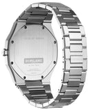 D1 Milano Ultra Thin Ashfield Black Dial Silver Steel Strap Watch for Men - D1-UTBJ32