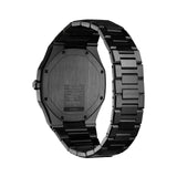 D1 Milano Ultra Thin Shadow Black Dial Black Steel Strap Watch for Men - D1-UTBJSH