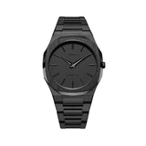 D1 Milano Ultra Thin Shadow Black Dial Black Steel Strap Watch for Men - D1-UTBJSH