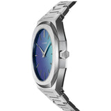D1 Milano Ultra Thin Chromo Purple Sync Dial Silver Steel Strap Watch for Women - D1-UTBJ43
