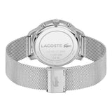 Lacoste Replay Chronograph Blue Dial Silver Mesh Strap Watch for Men - 2011256