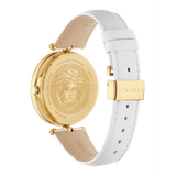 Versace Palazzo Empire White Dial White Leather Strap Watch for Women - VCO040017