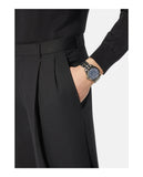 Versace Greca Time Quartz Black Dial Grey Steel Strap Watch for Men  - VE3K00622