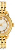 Versace Code Quartz Silver Dial Gold Steel Strap Watch For Men - VEPO00420
