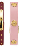 Versace Medusa Lock Icon Gold Dial Red Leather Strap Watch for Women - VEDW00319
