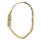 Guess White Dial Gold Mesh Bracelet Watch For Women - W0826L2