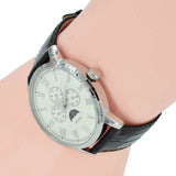 Guess Delancy Quartz White Dial Brown Leather Strap Watch For Men - W0870G1