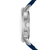 Armani Exchange Cayde Chronograph Blue Dial Blue Leather Strap Watch for Men - AX2746