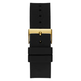 Guess Frontier Crystals Black Dial Black Silicone Strap Watch For Men - W1132G1