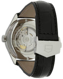 Tag Heuer Carrera Automatic Black Dial Black Leather Strap Watch for Men - WAR201A.FC6266