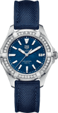 Tag Heuer Aquaracer Quartz Diamonds Blue Dial Blue Nylon Strap Watch for Women - WAY131N.FT6091