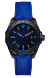 Tag Heuer Aquaracer Calibre 5 Automatic Titanium Black Dial Blue Nylon Strap Watch for Gents - WAY208B.FC6382