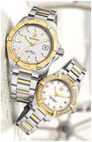 Tag Heuer Aquaracer Calibre 5 Automatic White Dial Two Tone Steel Strap Watch for Men - WAY2151.BD0912