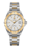 Tag Heuer Aquaracer Calibre 5 Automatic White Dial Two Tone Steel Strap Watch for Men - WAY2151.BD0912