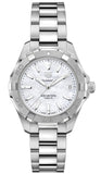 Tag Heuer Aquaracer White Mother of Pearl Dial Silver Steel Strap Watch for Women - WBD1311.BA0740