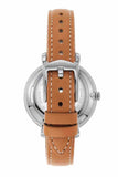 Fossil Jacqueline Three Hand Date Luggage Blue Dial Brown Leather Strap Watch for Women - ES4274