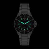 Emporio Armani World Explorer Solar Black Dial Silver Steel Strap Watch for Men - AR11787